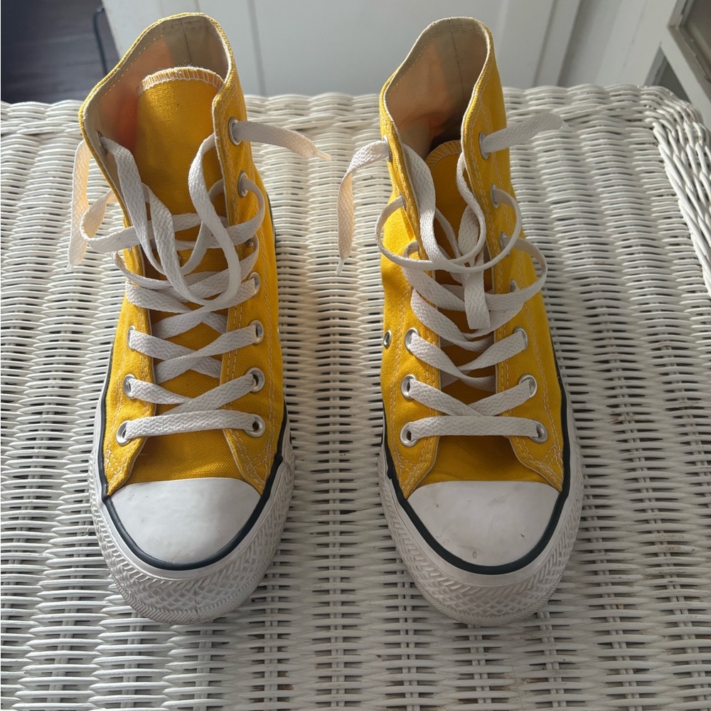 Yellow High-Top Converse